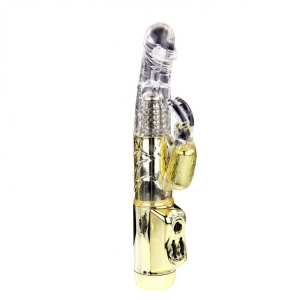 Виборатор-ротатор с клиторальным стимулятором &quot;Gold Lover&quot; золото