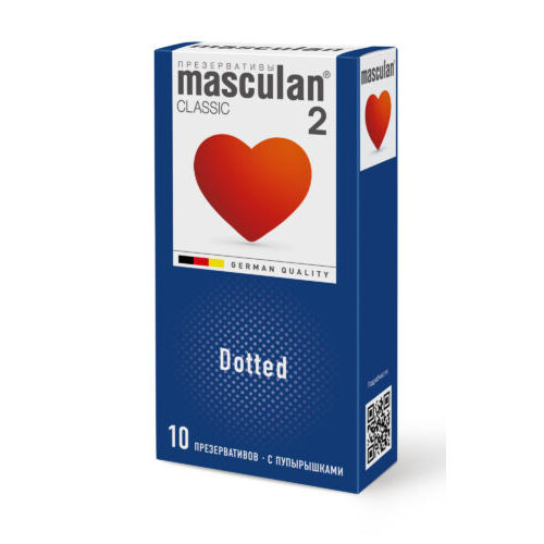 Презервативы "Masculan Dotted" розовые, с пупырышками, 10шт 